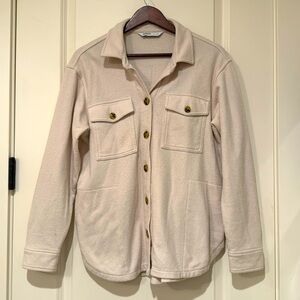 Women’s fleece shirt jacket cream
